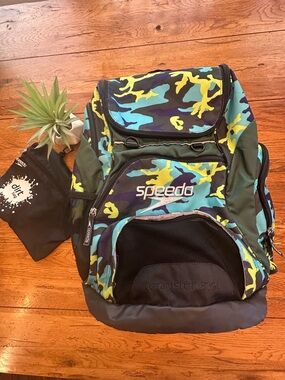 SPEEDO Teamster 35L Padded Laptop Backpack Multicolored  Camouflage Print